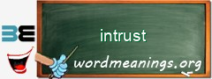 WordMeaning blackboard for intrust